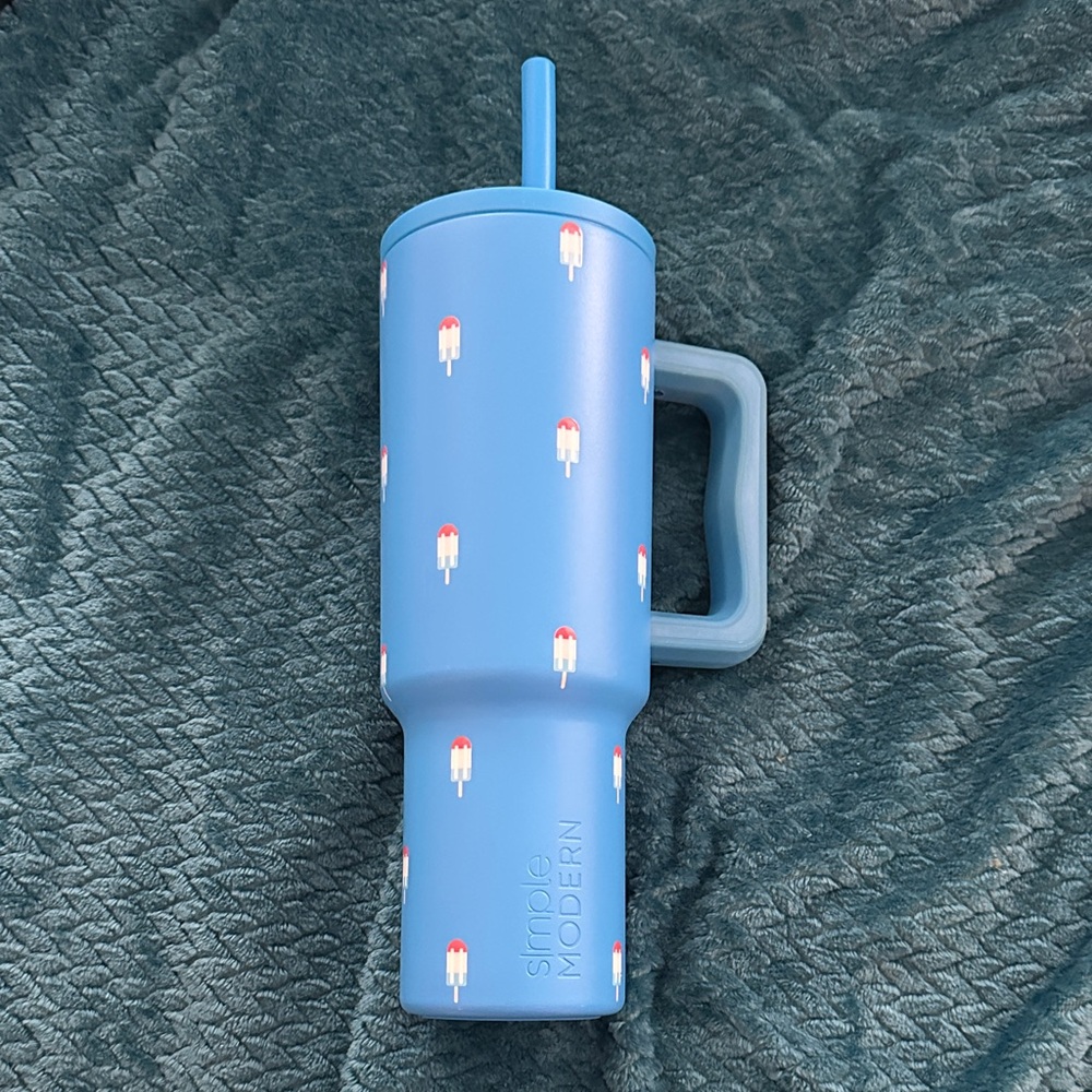 Simple Modern Popsicle Design Water Bottle - Blue